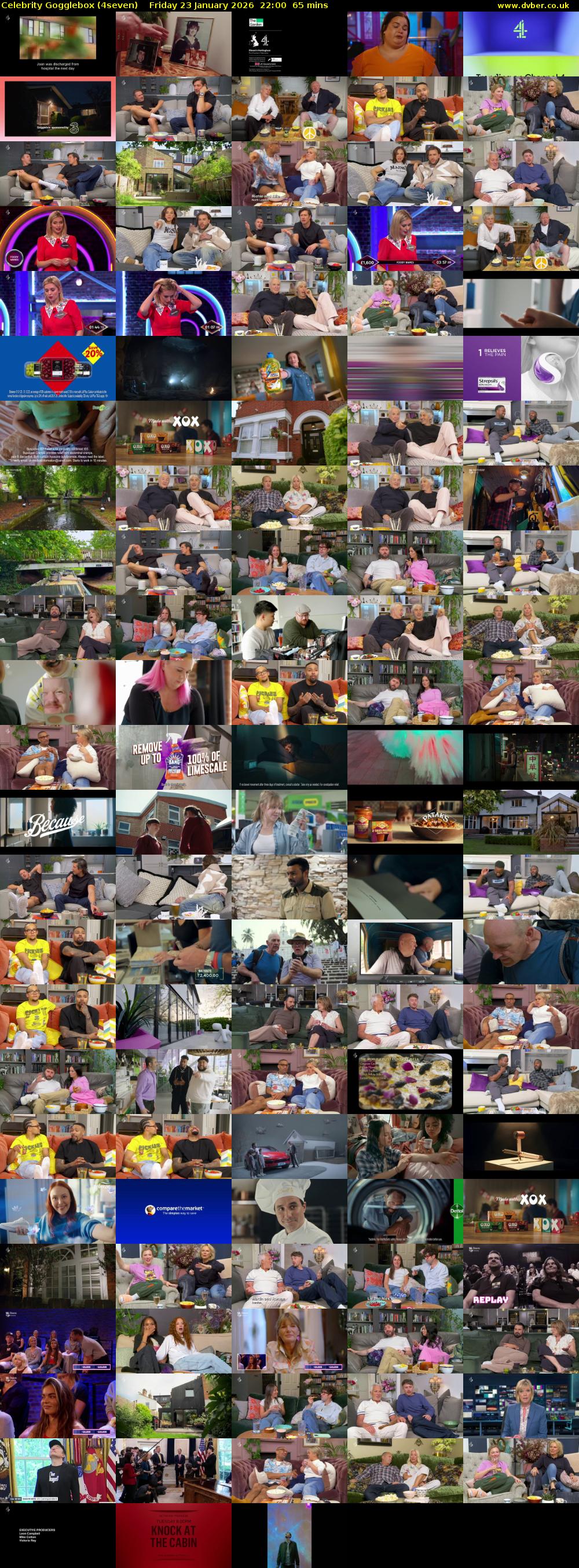 Celebrity Gogglebox (4seven) Friday 23 January 2026 22:00 - 23:05