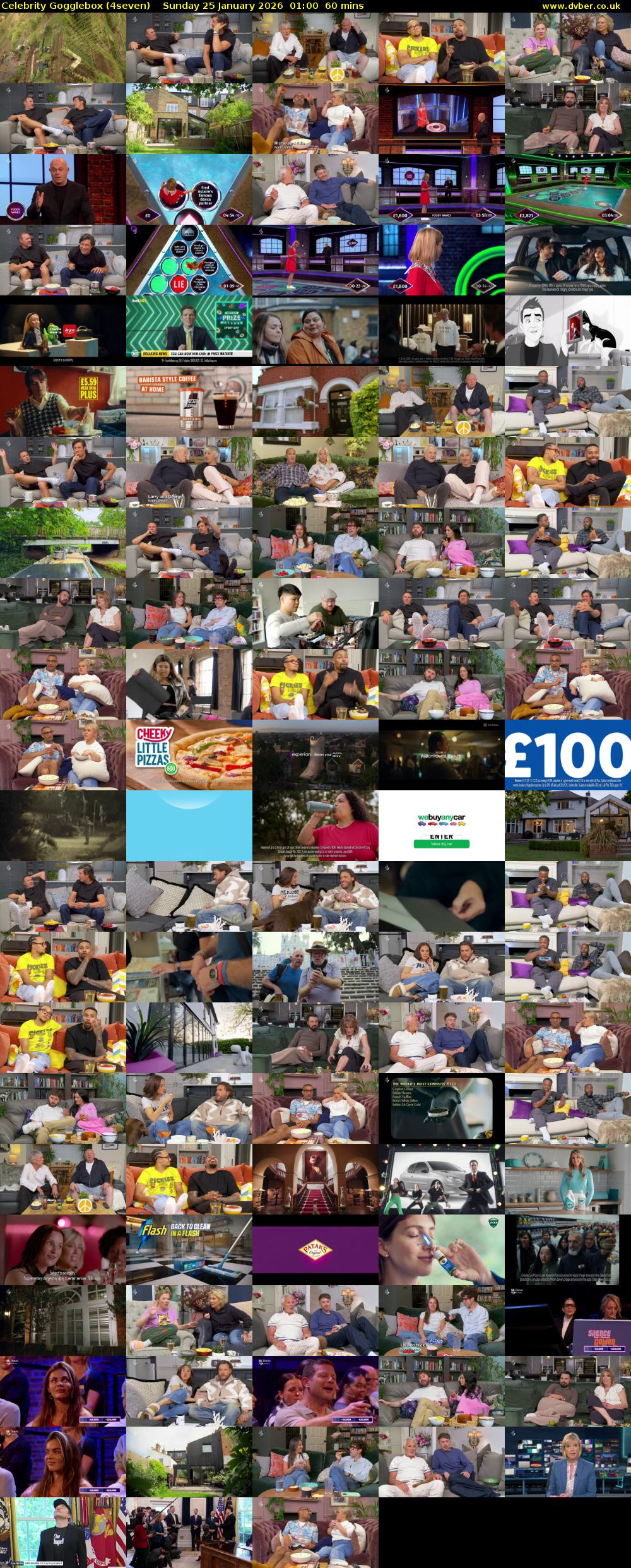 Celebrity Gogglebox (4seven) Sunday 25 January 2026 01:00 - 02:00