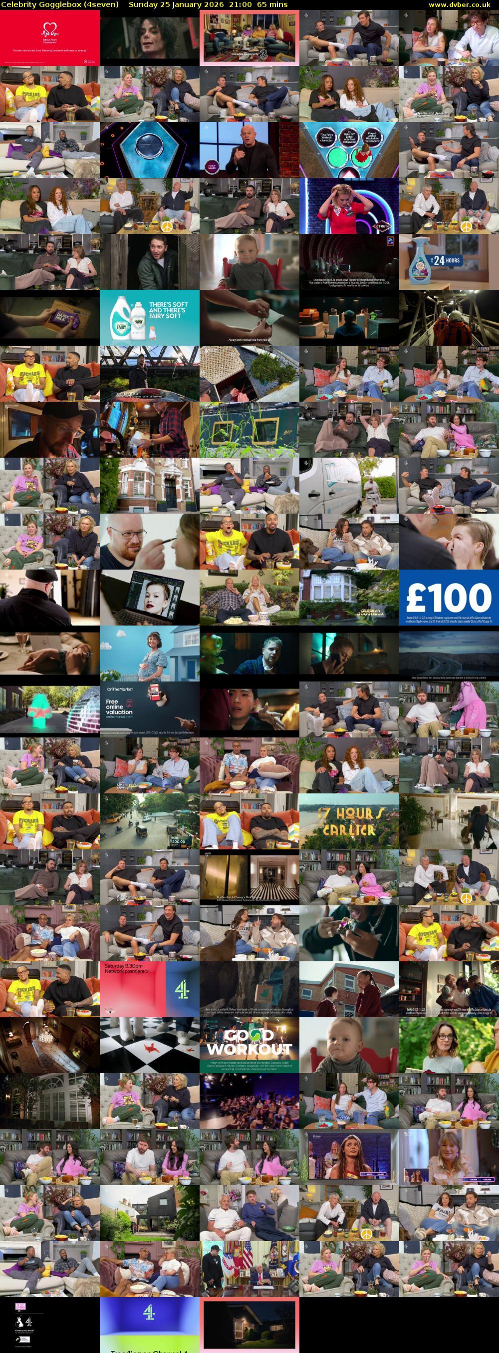 Celebrity Gogglebox (4seven) Sunday 25 January 2026 21:00 - 22:05