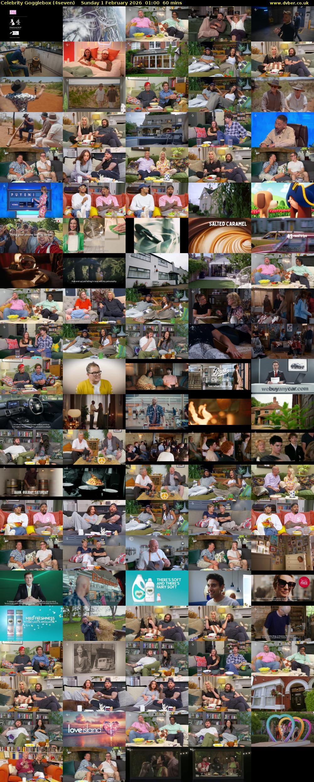 Celebrity Gogglebox (4seven) Sunday 1 February 2026 01:00 - 02:00