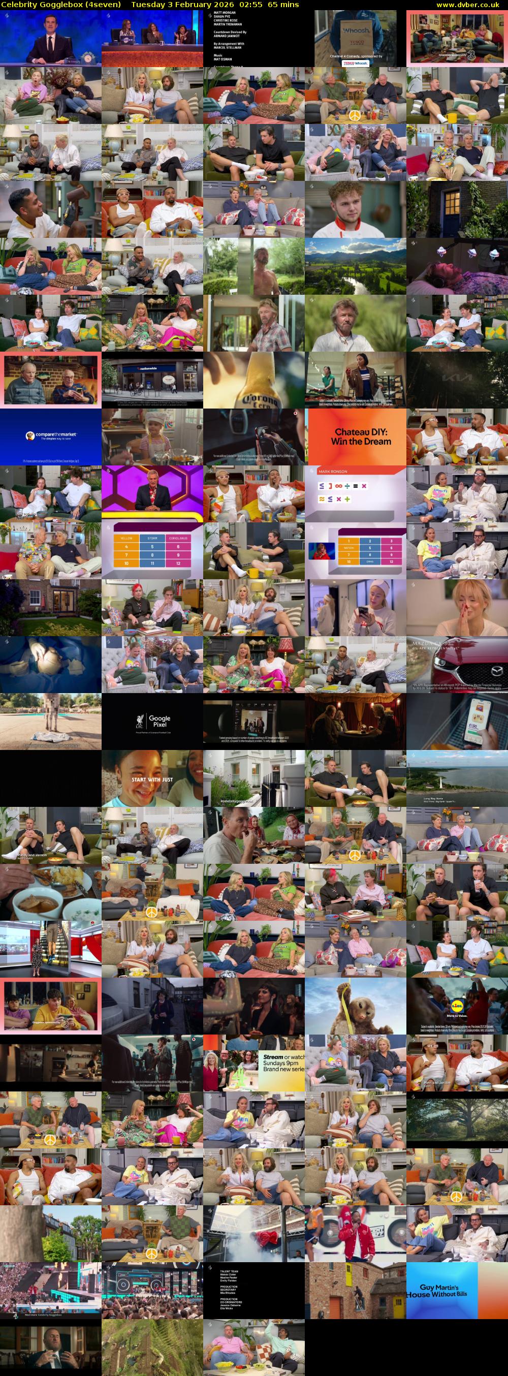 Celebrity Gogglebox (4seven) Tuesday 3 February 2026 02:55 - 04:00