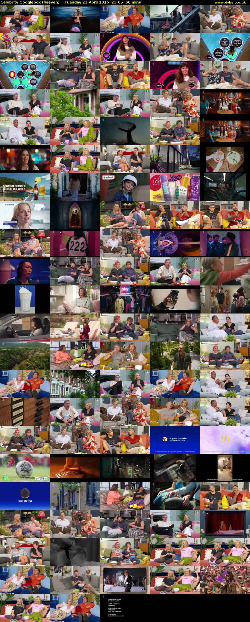 Celebrity Gogglebox (4seven) Tuesday 21 April 2026 23:05 - 00:05