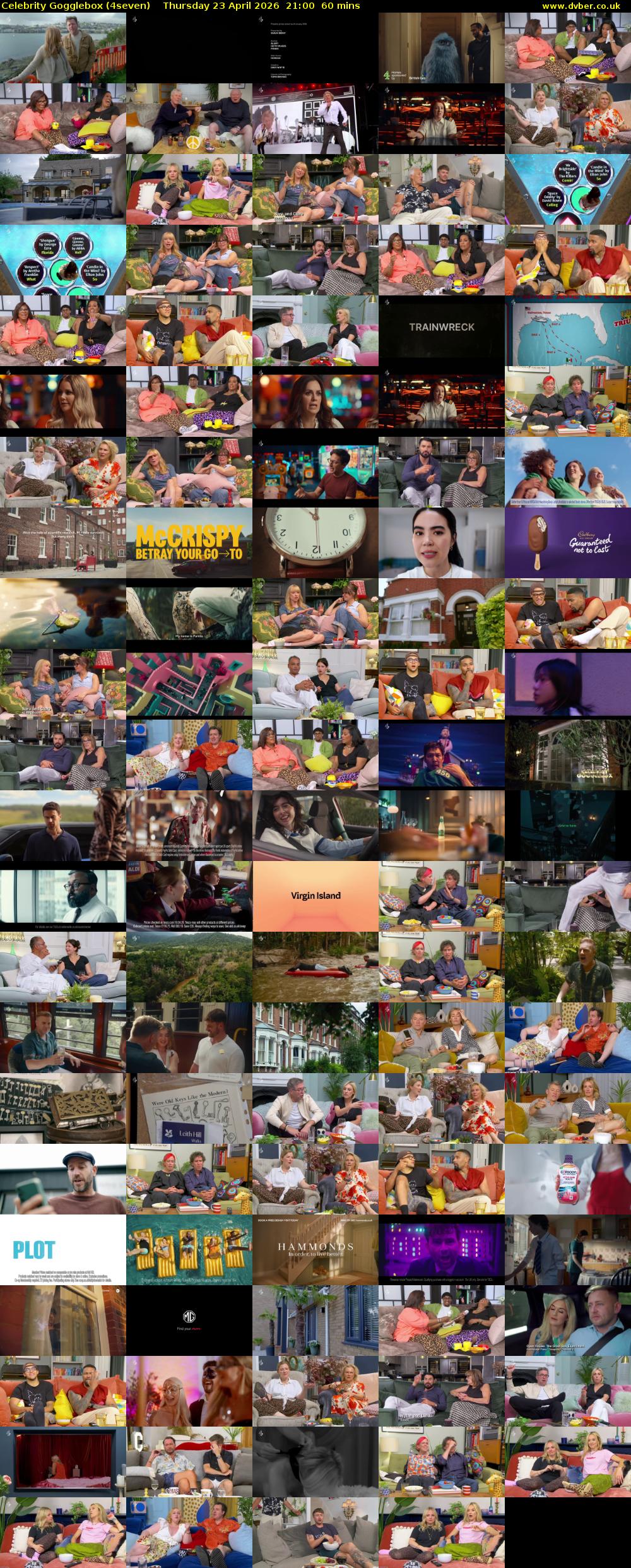 Celebrity Gogglebox (4seven) Thursday 23 April 2026 21:00 - 22:00