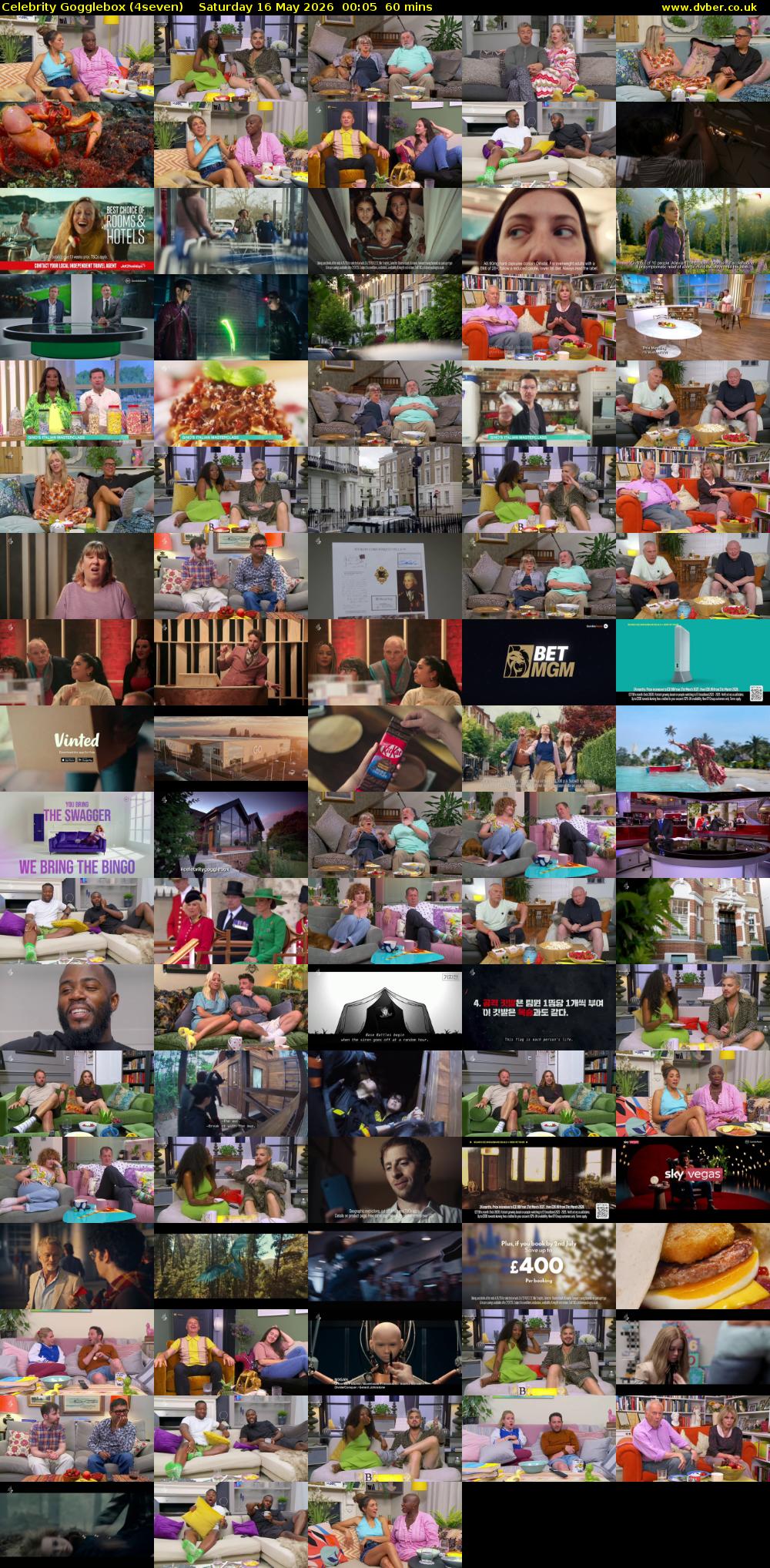 Celebrity Gogglebox (4seven) Saturday 16 May 2026 00:05 - 01:05
