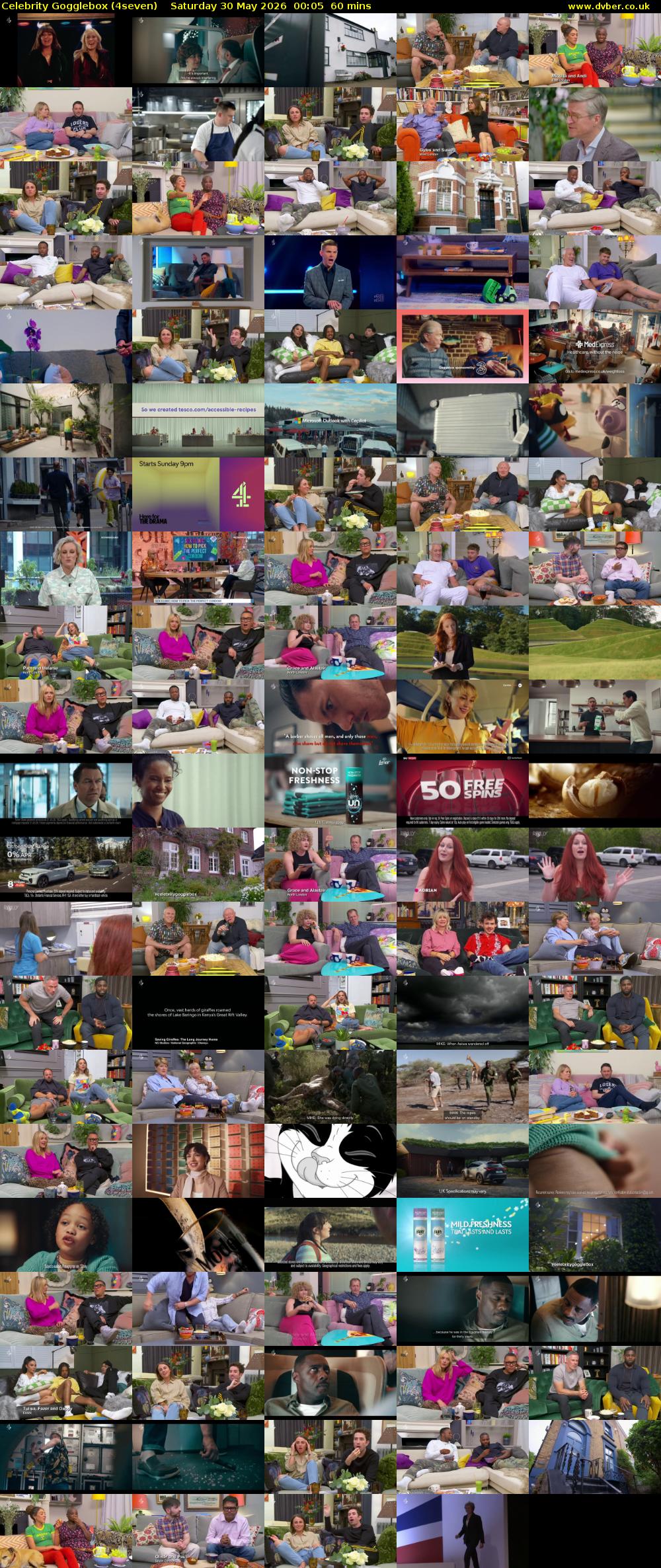 Celebrity Gogglebox (4seven) Saturday 30 May 2026 00:05 - 01:05