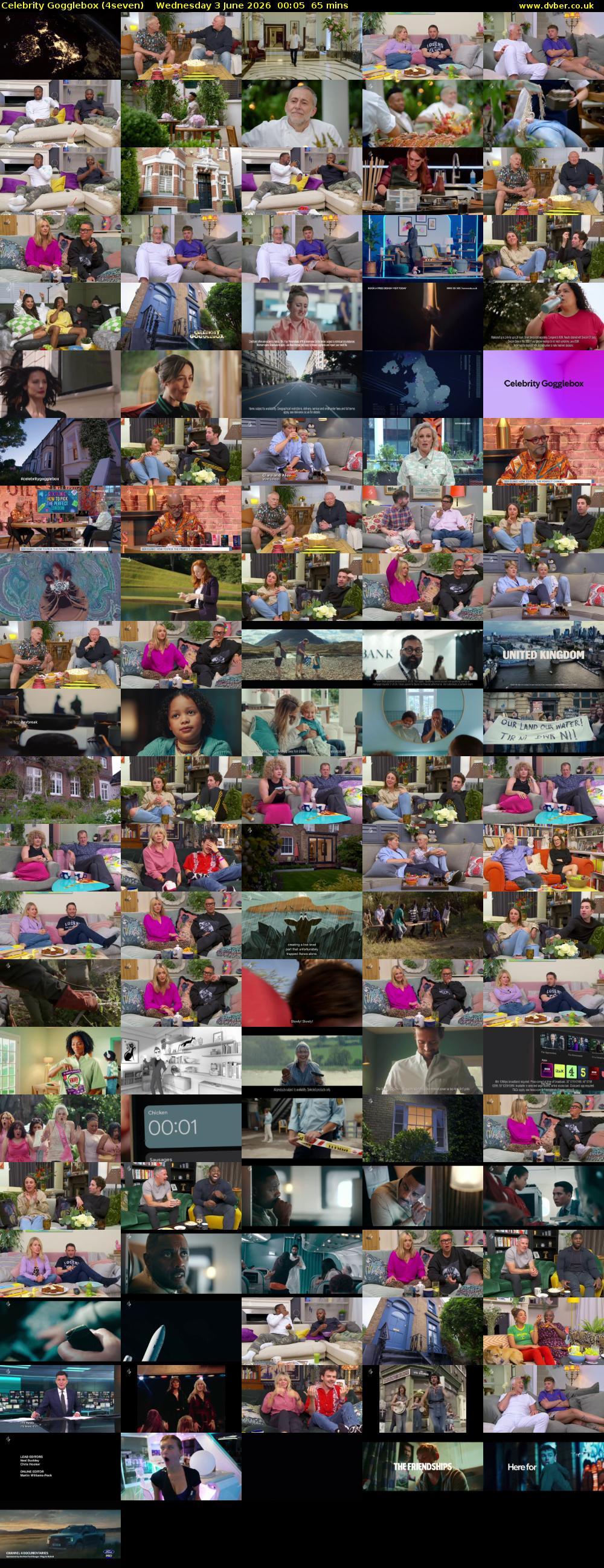 Celebrity Gogglebox (4seven) Wednesday 3 June 2026 00:05 - 01:10