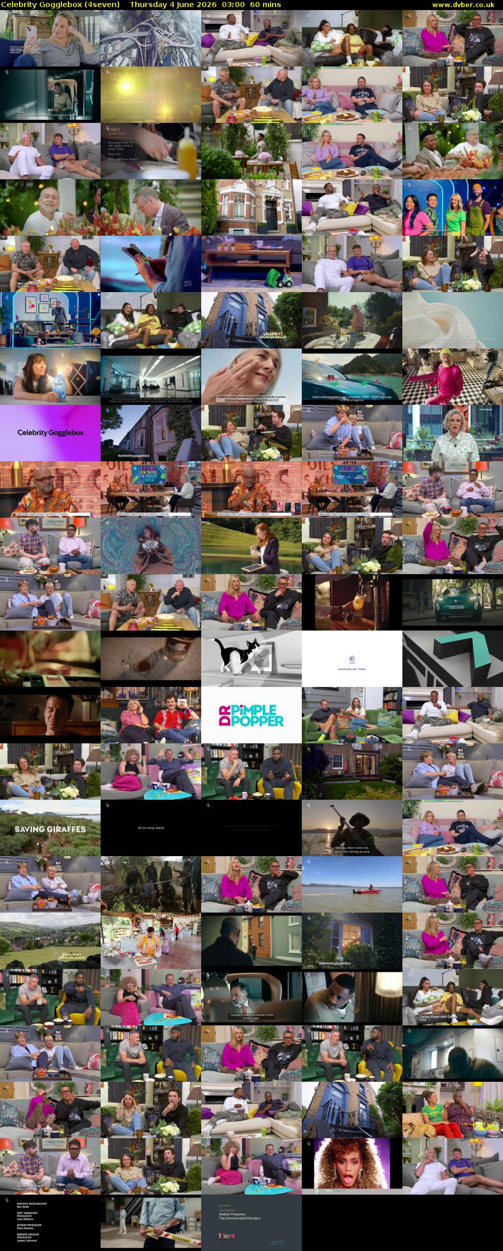 Celebrity Gogglebox (4seven) Thursday 4 June 2026 03:00 - 04:00