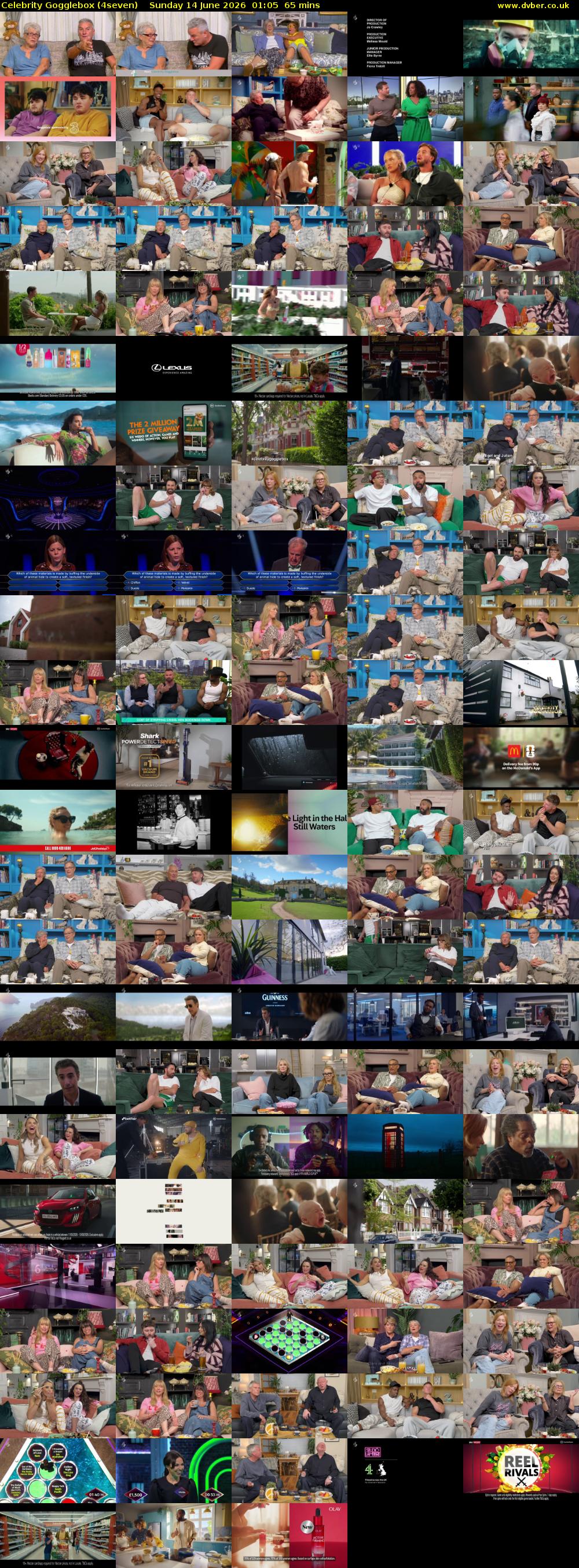 Celebrity Gogglebox (4seven) Sunday 14 June 2026 01:05 - 02:10