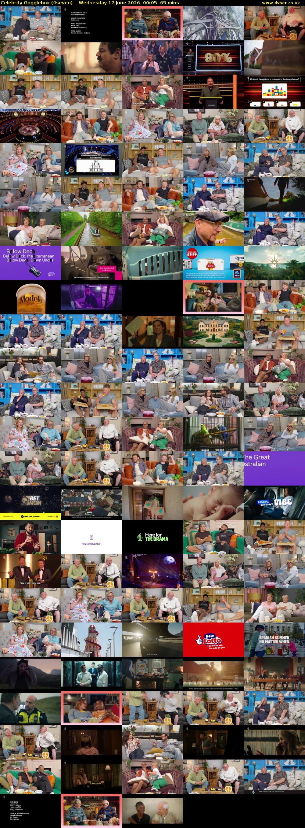 Celebrity Gogglebox (4seven) Wednesday 17 June 2026 00:05 - 01:10