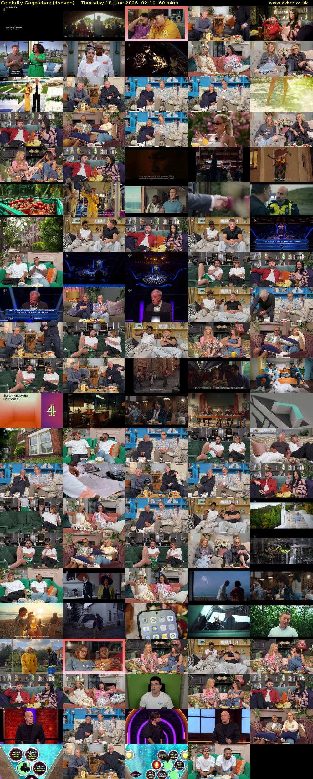 Celebrity Gogglebox (4seven) Thursday 18 June 2026 02:10 - 03:10