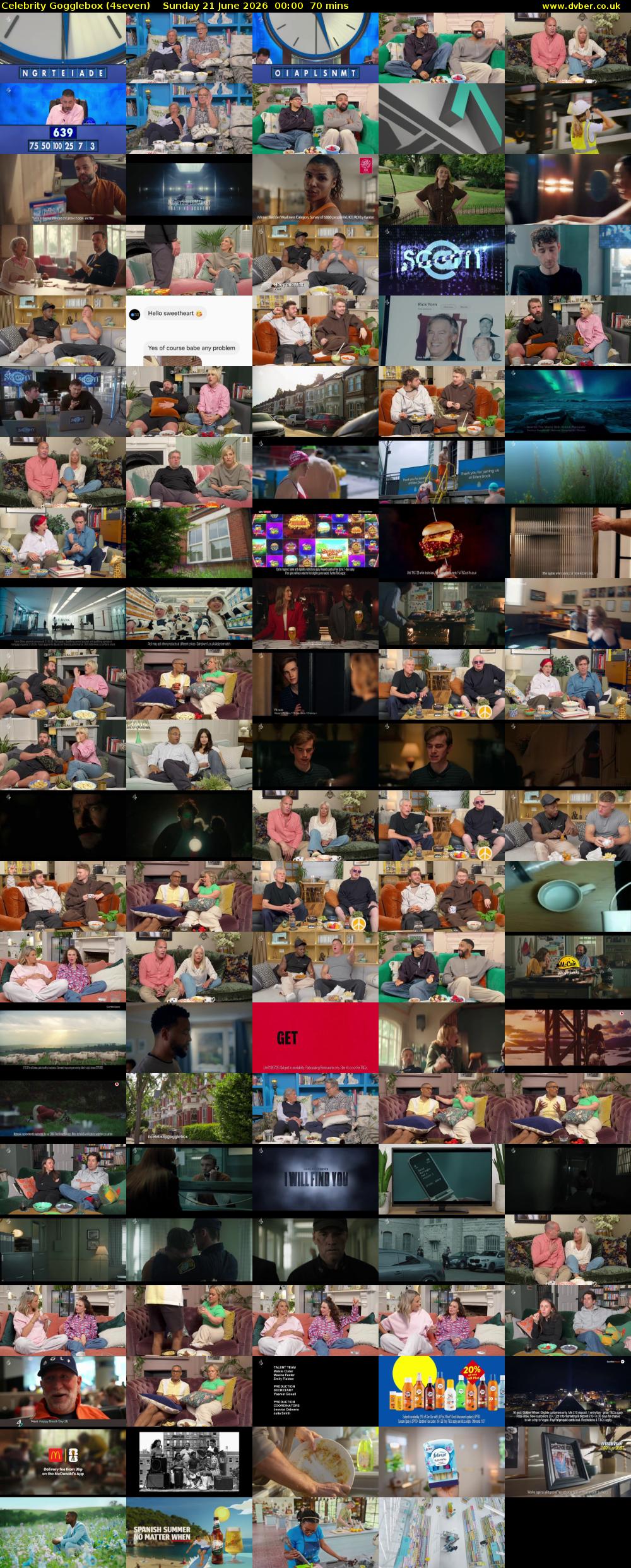 Celebrity Gogglebox (4seven) Sunday 21 June 2026 00:00 - 01:10