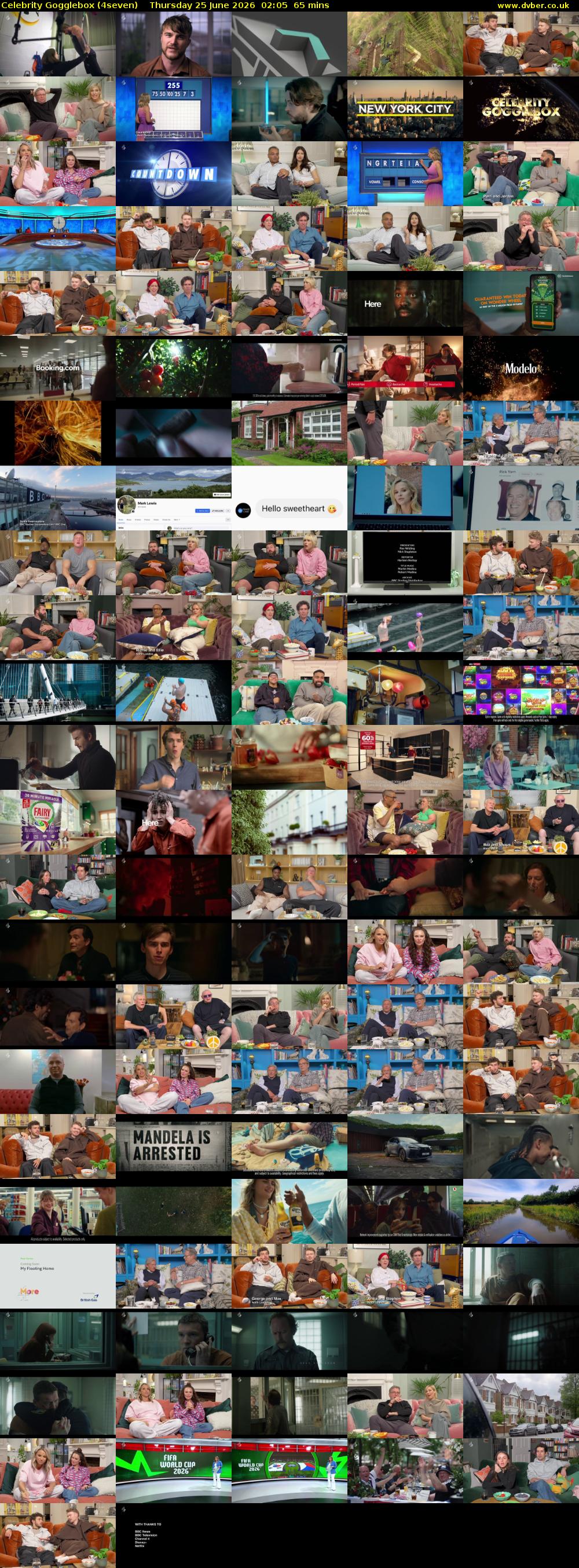 Celebrity Gogglebox (4seven) Thursday 25 June 2026 02:05 - 03:10