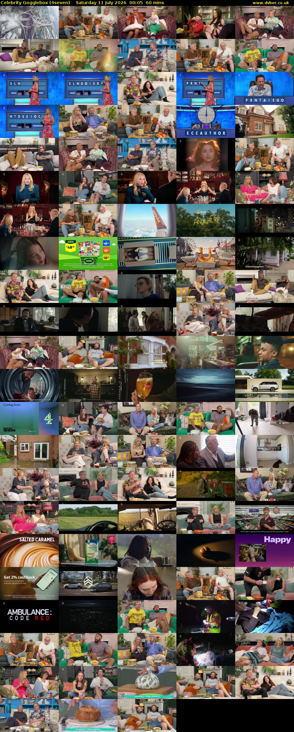 Celebrity Gogglebox (4seven) Saturday 11 July 2026 00:05 - 01:05