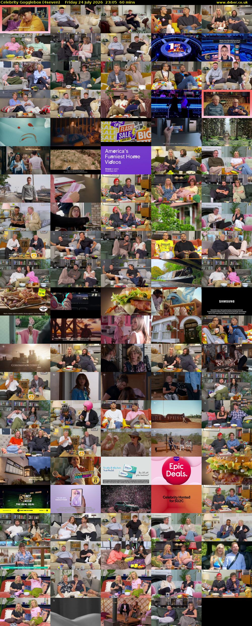 Celebrity Gogglebox (4seven) Friday 24 July 2026 23:05 - 00:05