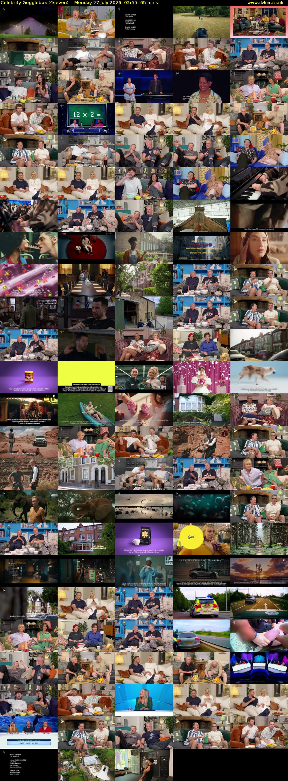 Celebrity Gogglebox (4seven) Monday 27 July 2026 02:55 - 04:00