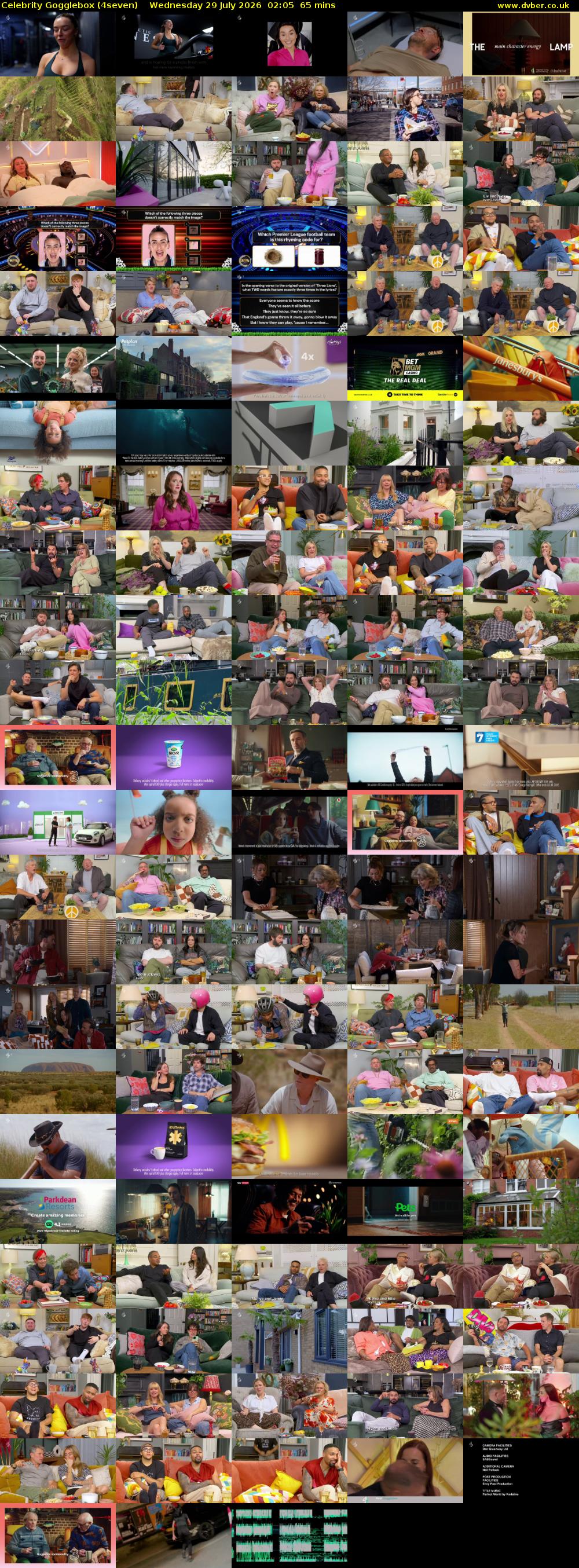 Celebrity Gogglebox (4seven) Wednesday 29 July 2026 02:05 - 03:10