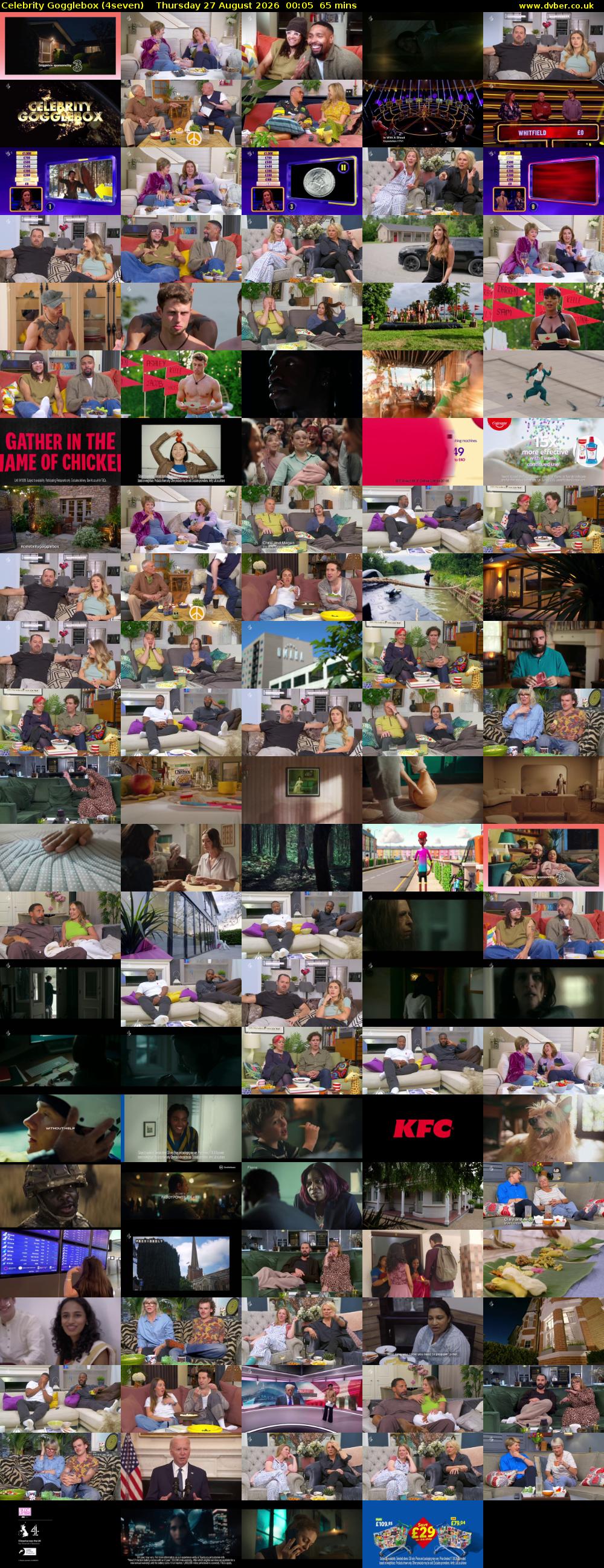 Celebrity Gogglebox (4seven) Thursday 27 August 2026 00:05 - 01:10