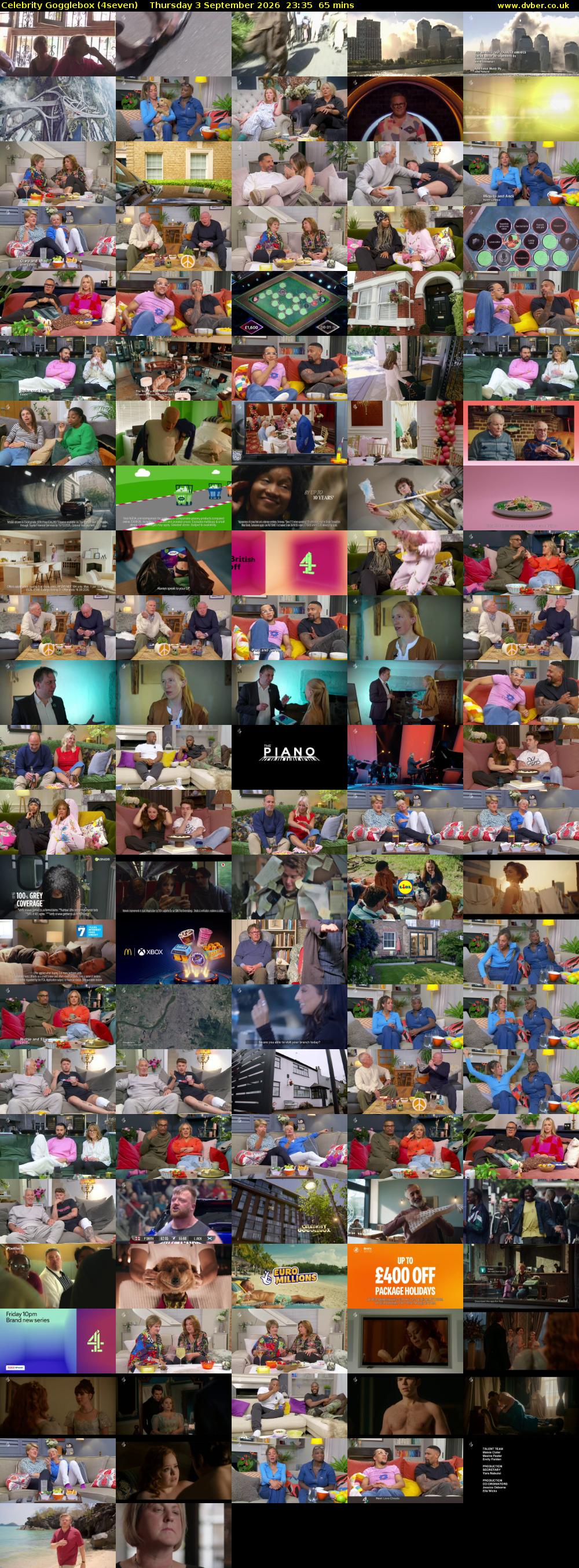 Celebrity Gogglebox (4seven) Thursday 3 September 2026 23:35 - 00:40