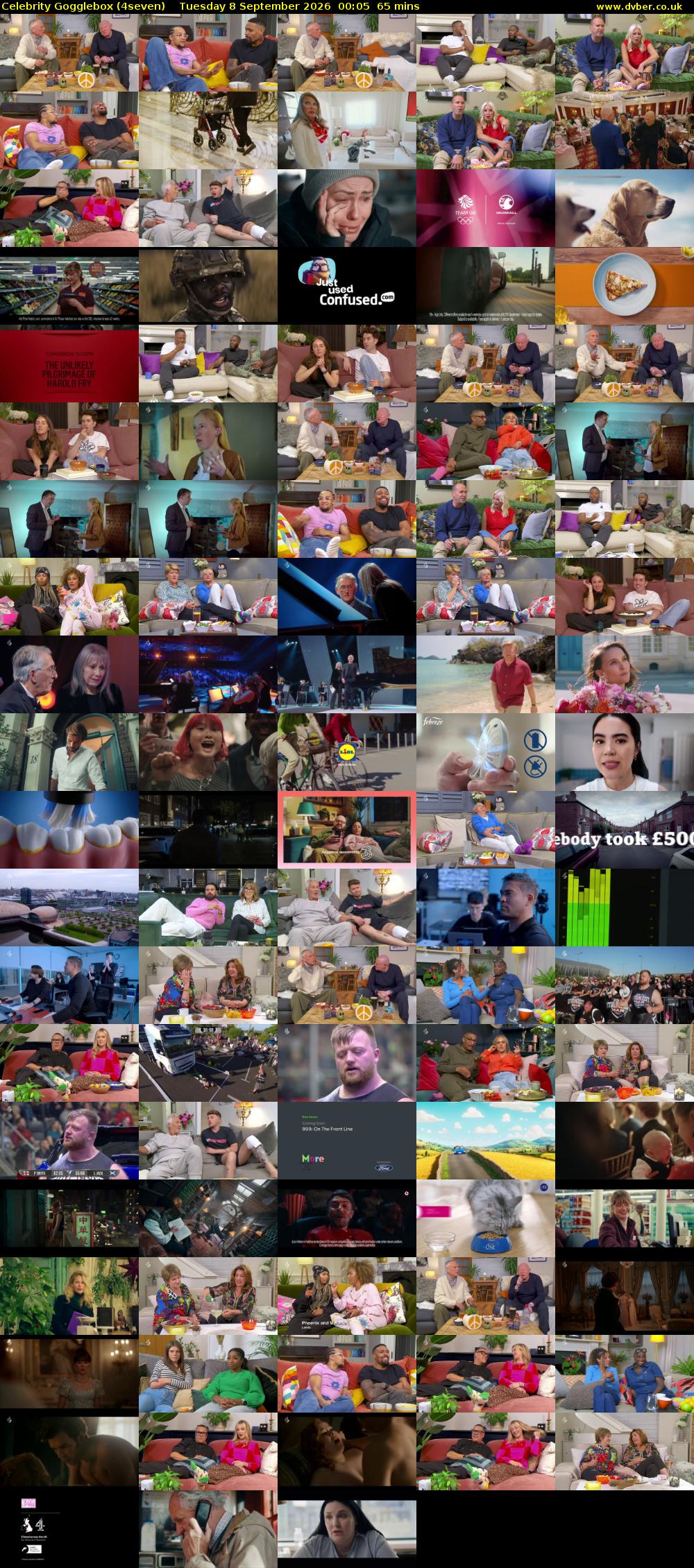 Celebrity Gogglebox (4seven) Tuesday 8 September 2026 00:05 - 01:10