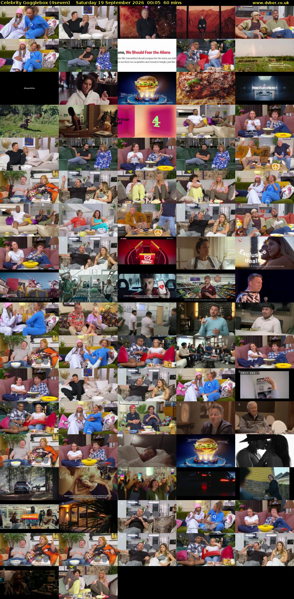 Celebrity Gogglebox (4seven) Saturday 19 September 2026 00:05 - 01:05
