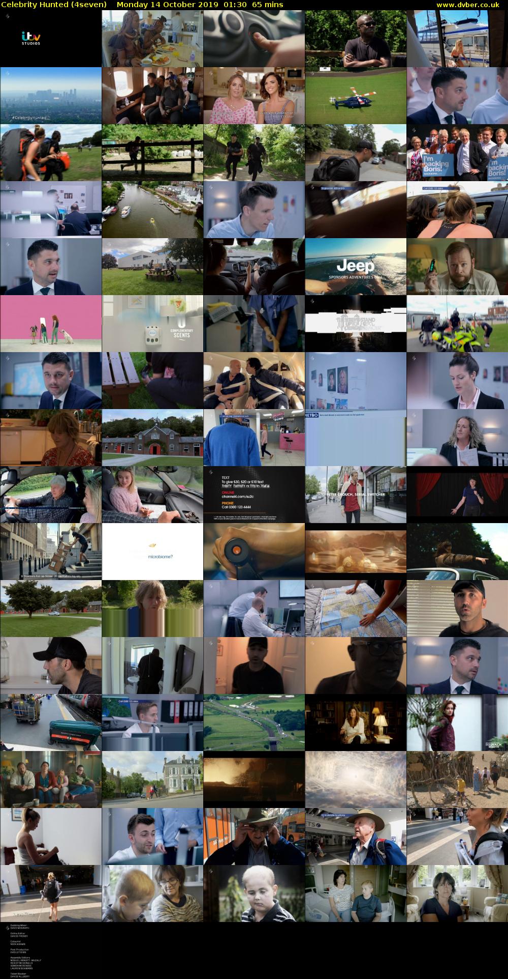 Celebrity Hunted (4seven) Monday 14 October 2019 01:30 - 02:35
