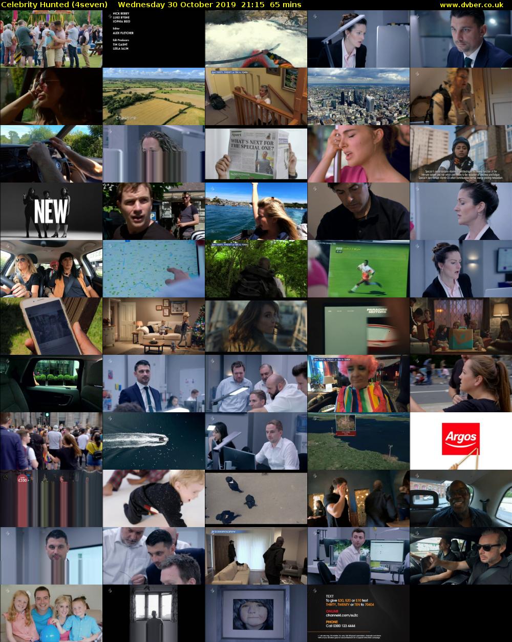 Celebrity Hunted (4seven) Wednesday 30 October 2019 21:15 - 22:20