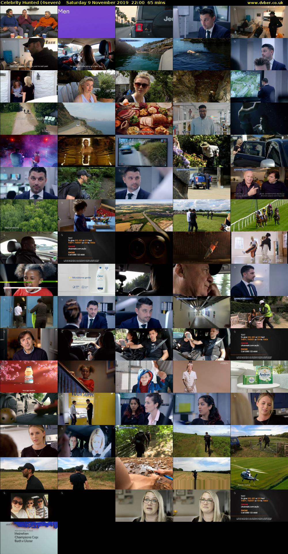Celebrity Hunted (4seven) Saturday 9 November 2019 22:00 - 23:05
