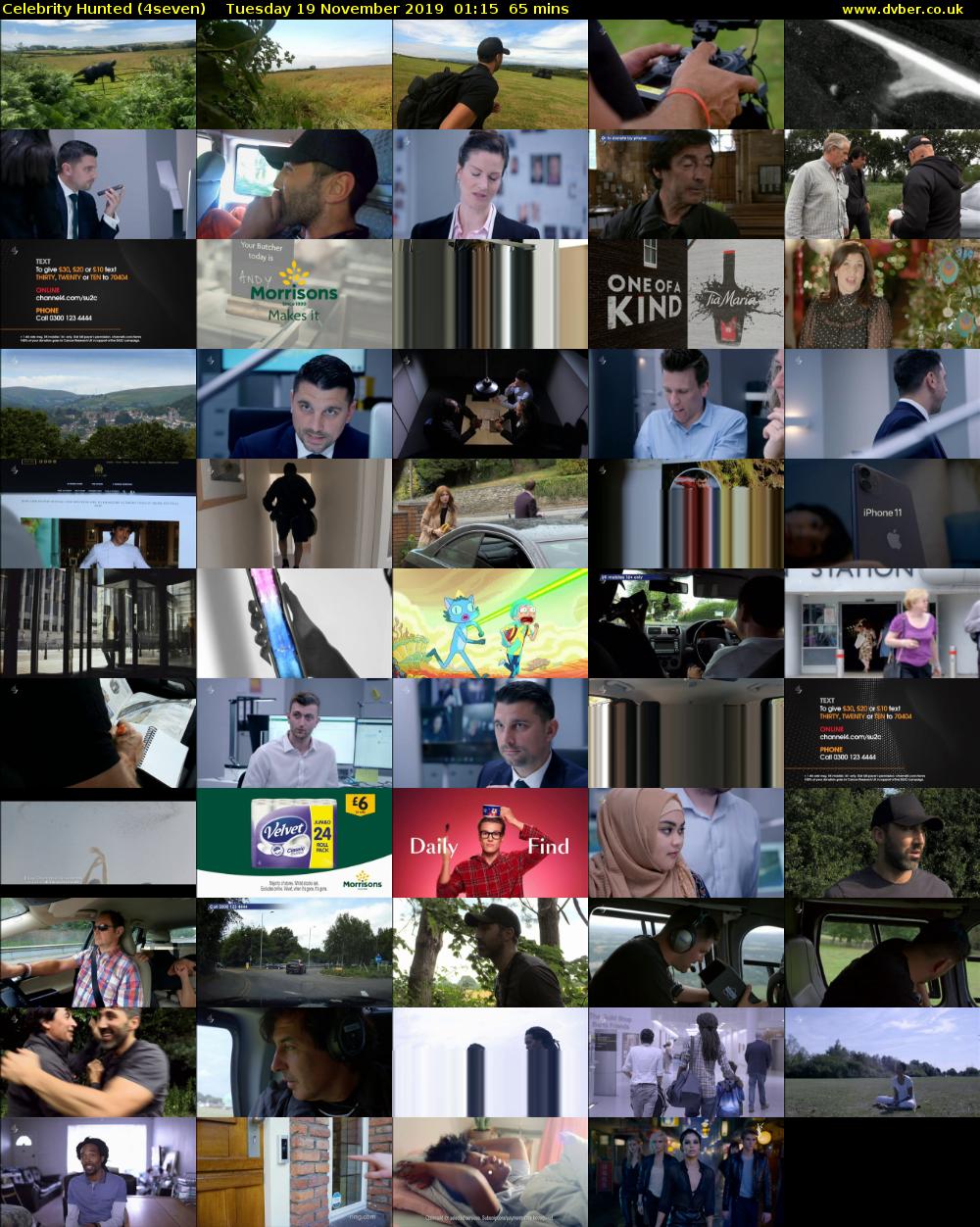 Celebrity Hunted (4seven) Tuesday 19 November 2019 01:15 - 02:20
