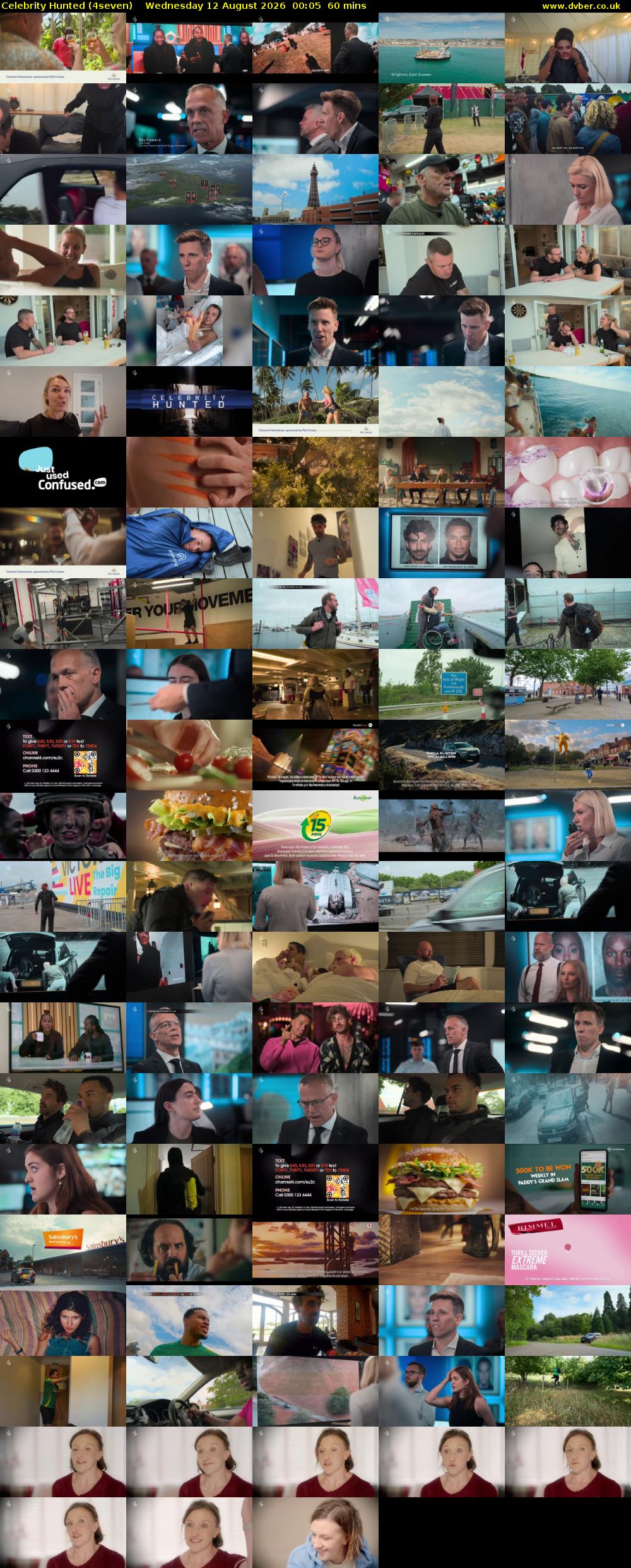 Celebrity Hunted (4seven) Wednesday 12 August 2026 00:05 - 01:05