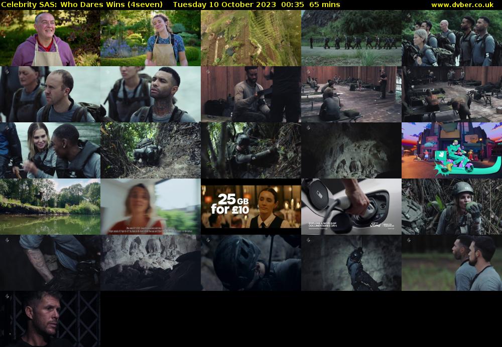 Celebrity SAS: Who Dares Wins (4seven) Tuesday 10 October 2023 00:35 - 01:40