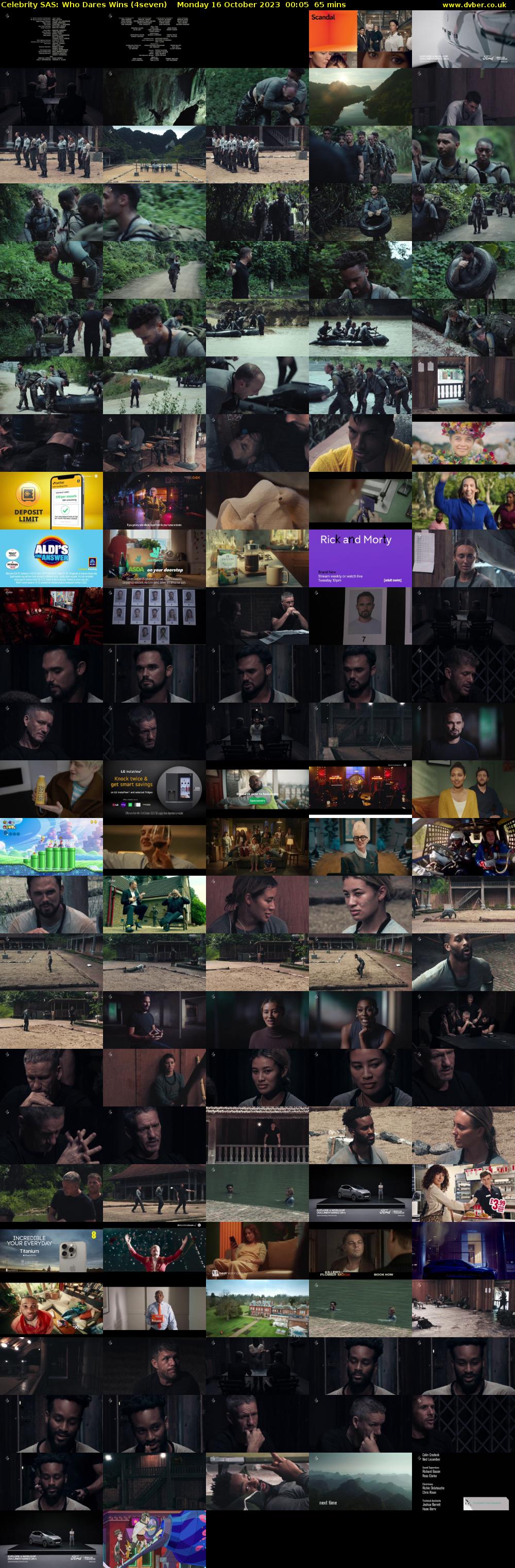 Celebrity SAS: Who Dares Wins (4seven) Monday 16 October 2023 00:05 - 01:10