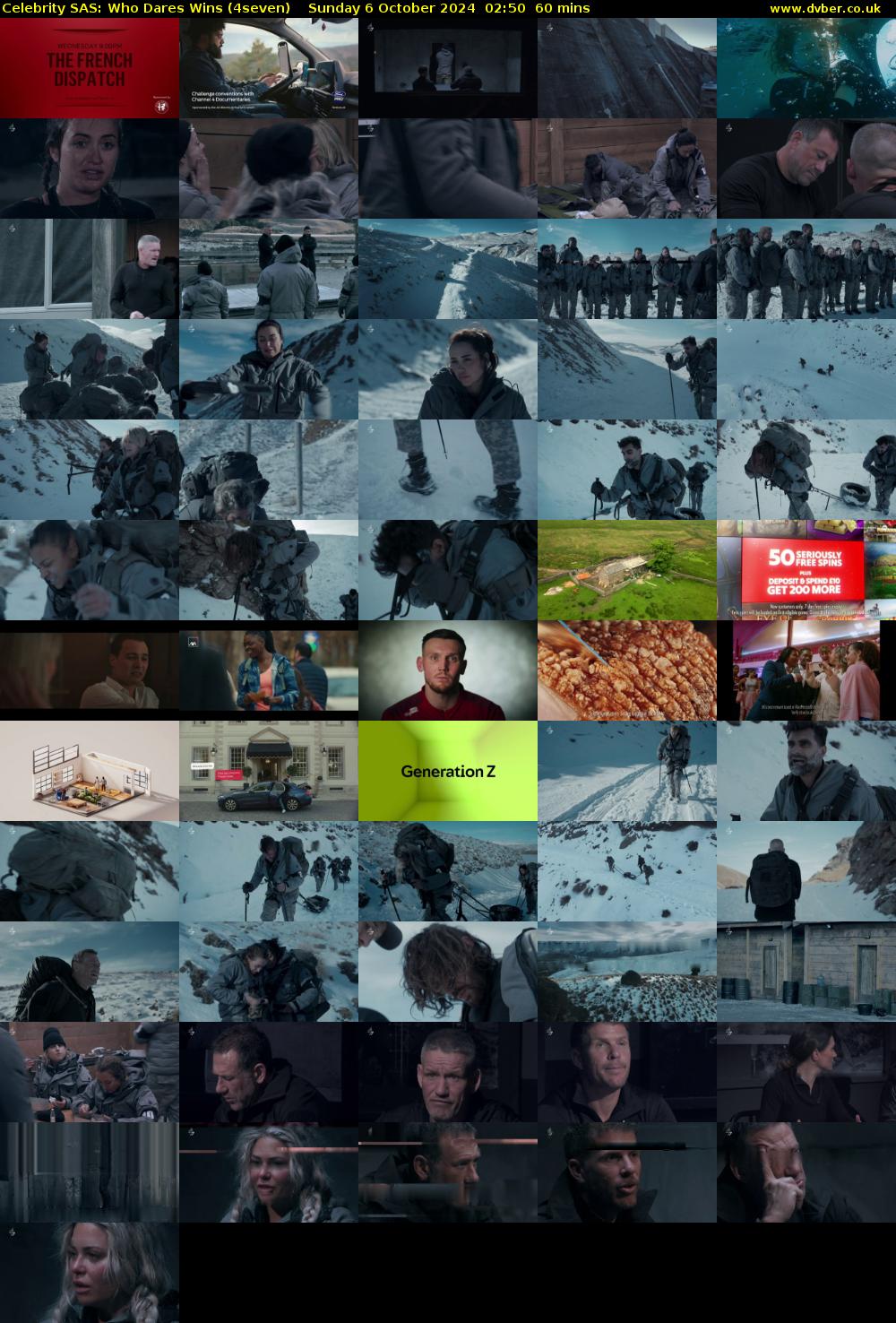 Celebrity SAS: Who Dares Wins (4seven) Sunday 6 October 2024 02:50 - 03:50