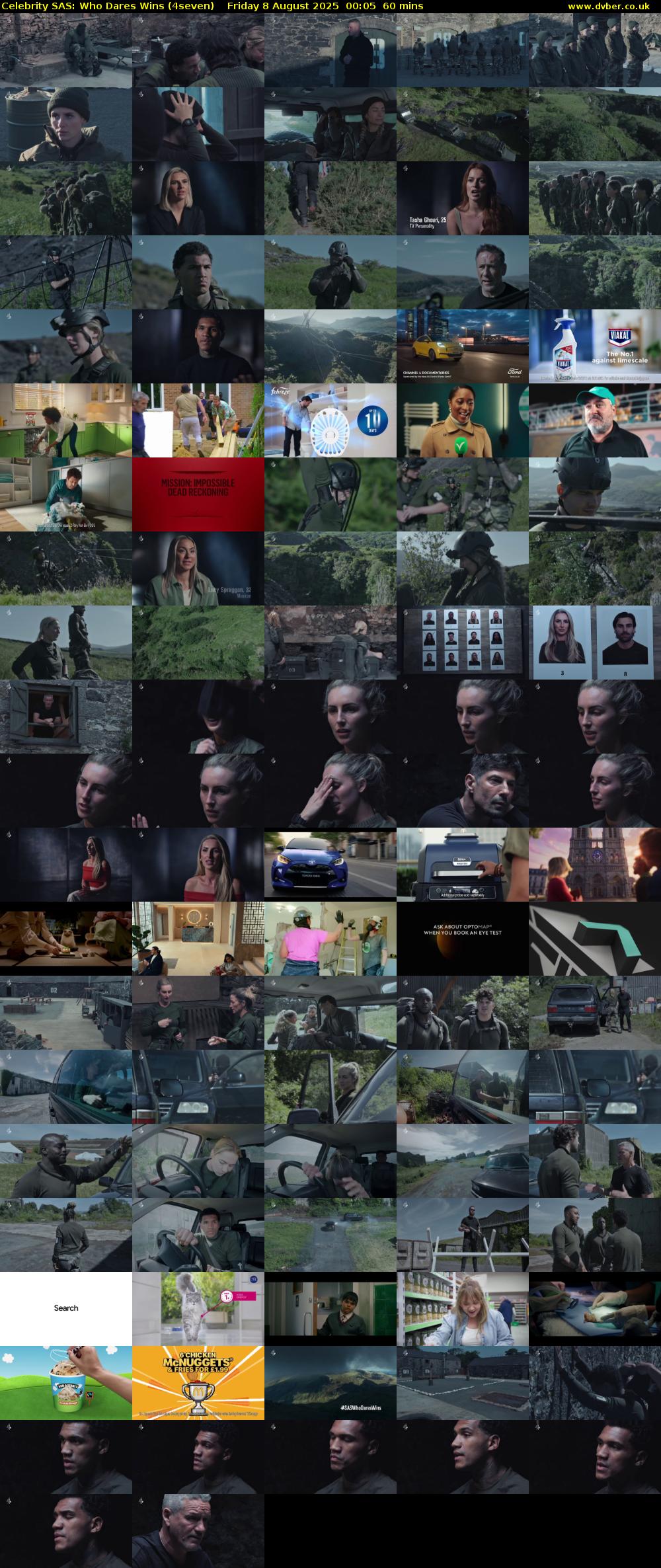 Celebrity SAS: Who Dares Wins (4seven) Friday 8 August 2025 00:05 - 01:05