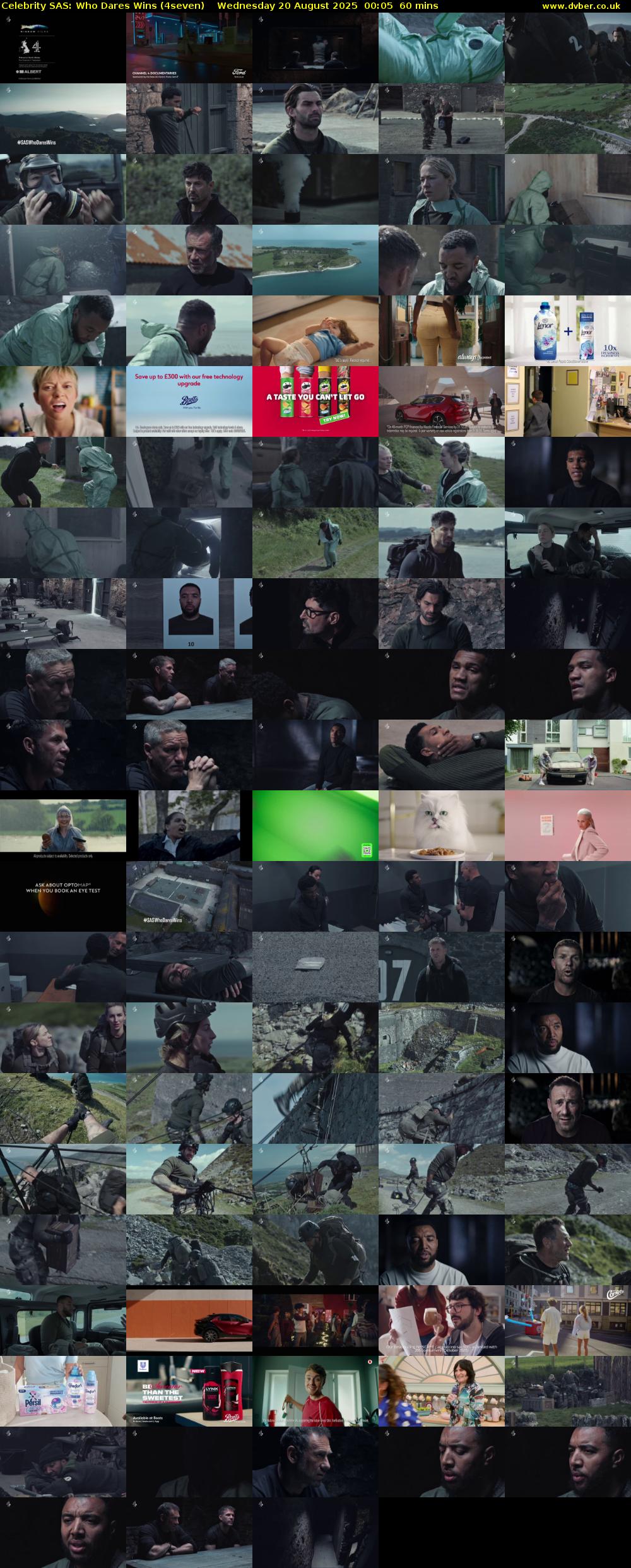 Celebrity SAS: Who Dares Wins (4seven) Wednesday 20 August 2025 00:05 - 01:05