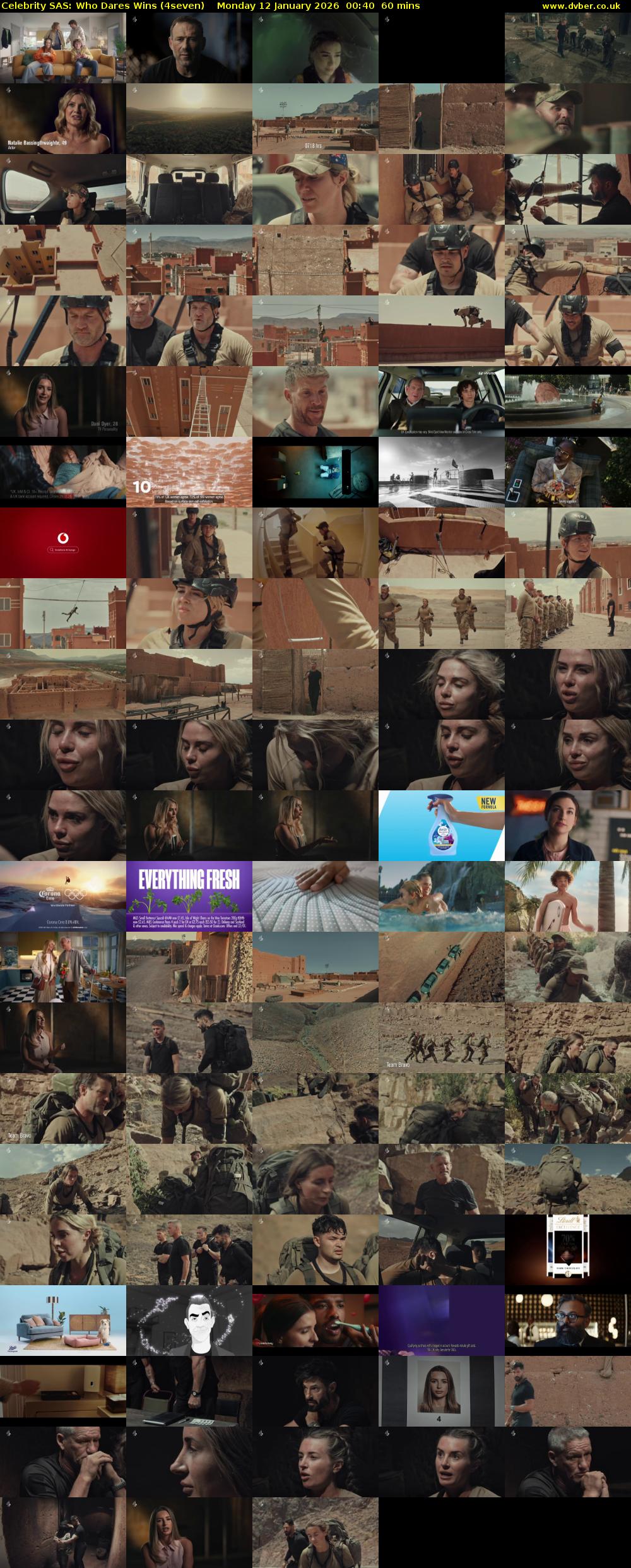Celebrity SAS: Who Dares Wins (4seven) Monday 12 January 2026 00:40 - 01:40