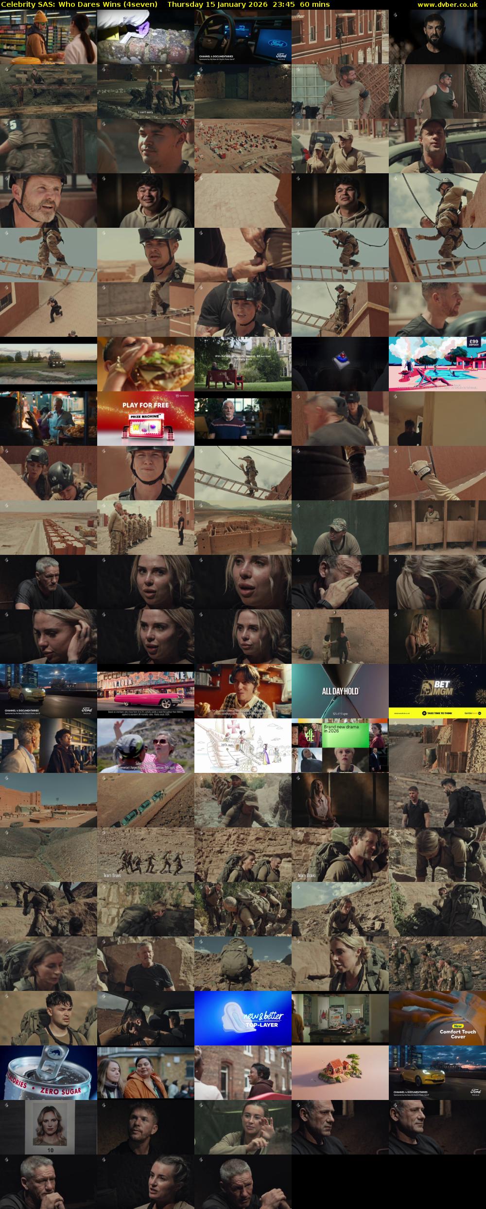 Celebrity SAS: Who Dares Wins (4seven) Thursday 15 January 2026 23:45 - 00:45