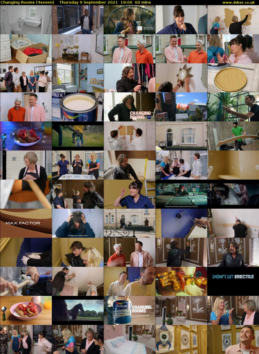 Changing Rooms (4seven) Thursday 9 September 2021 20:00 - 21:00