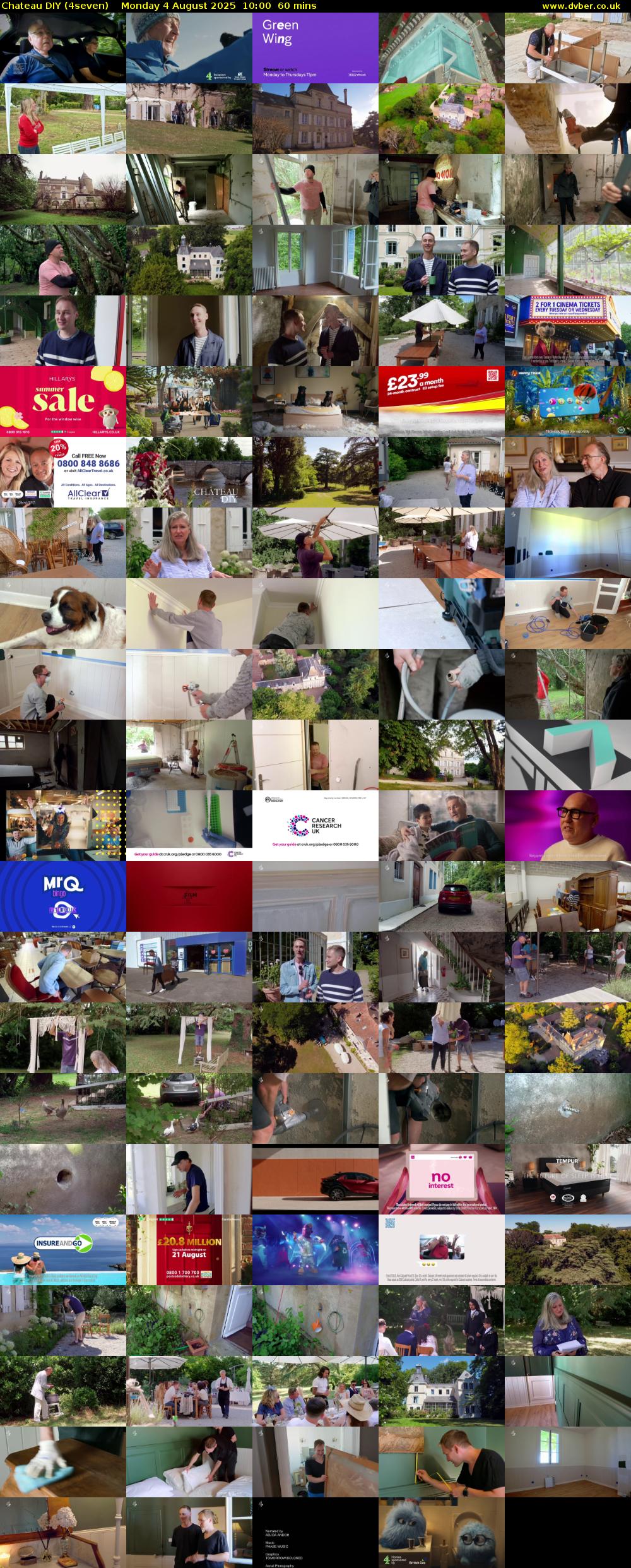 Chateau DIY (4seven) Monday 4 August 2025 10:00 - 11:00
