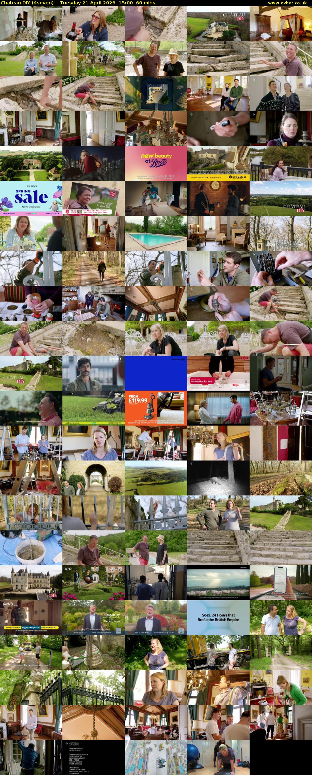 Chateau DIY (4seven) Tuesday 21 April 2026 15:00 - 16:00