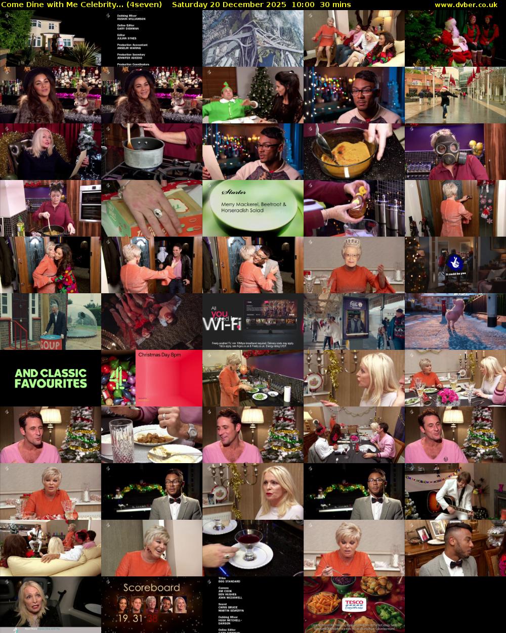 Come Dine with Me Celebrity... (4seven) Saturday 20 December 2025 10:00 - 10:30