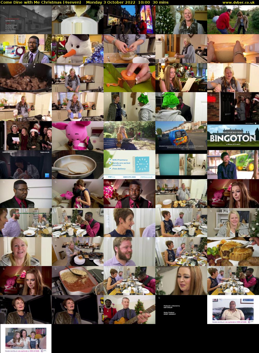 Come Dine with Me Christmas (4seven) Monday 3 October 2022 10:00 - 10:30