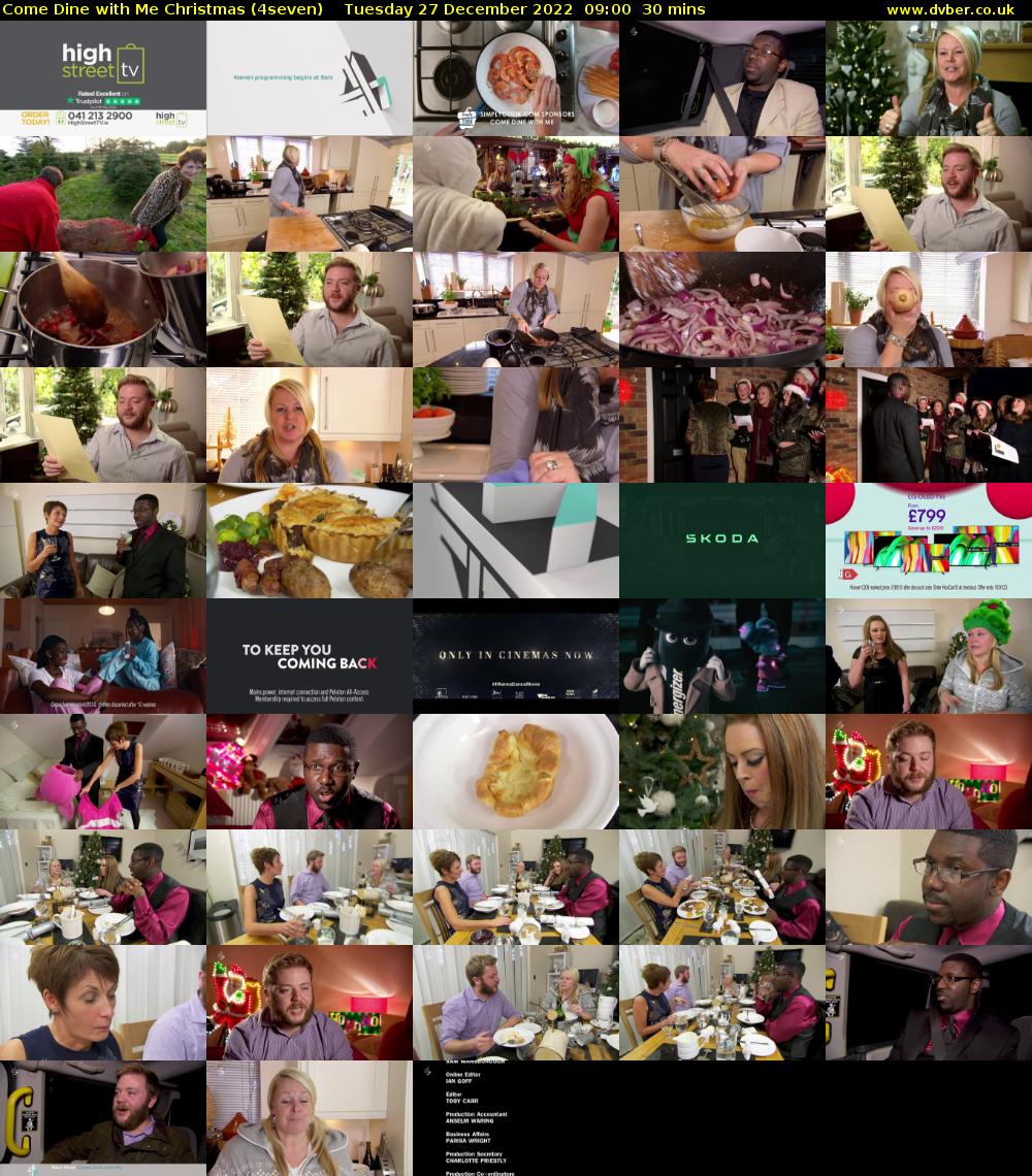 Come Dine with Me Christmas (4seven) Tuesday 27 December 2022 09:00 - 09:30
