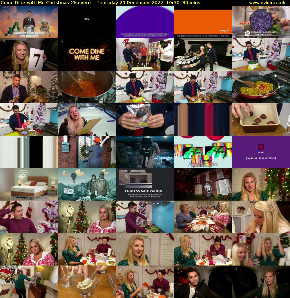 Come Dine with Me Christmas (4seven) Thursday 29 December 2022 10:30 - 11:00