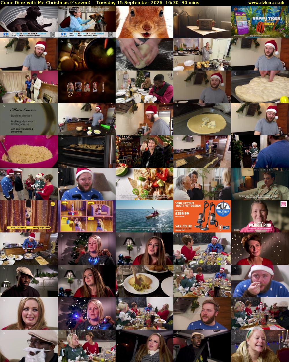 Come Dine with Me Christmas (4seven) Tuesday 15 September 2026 16:30 - 17:00