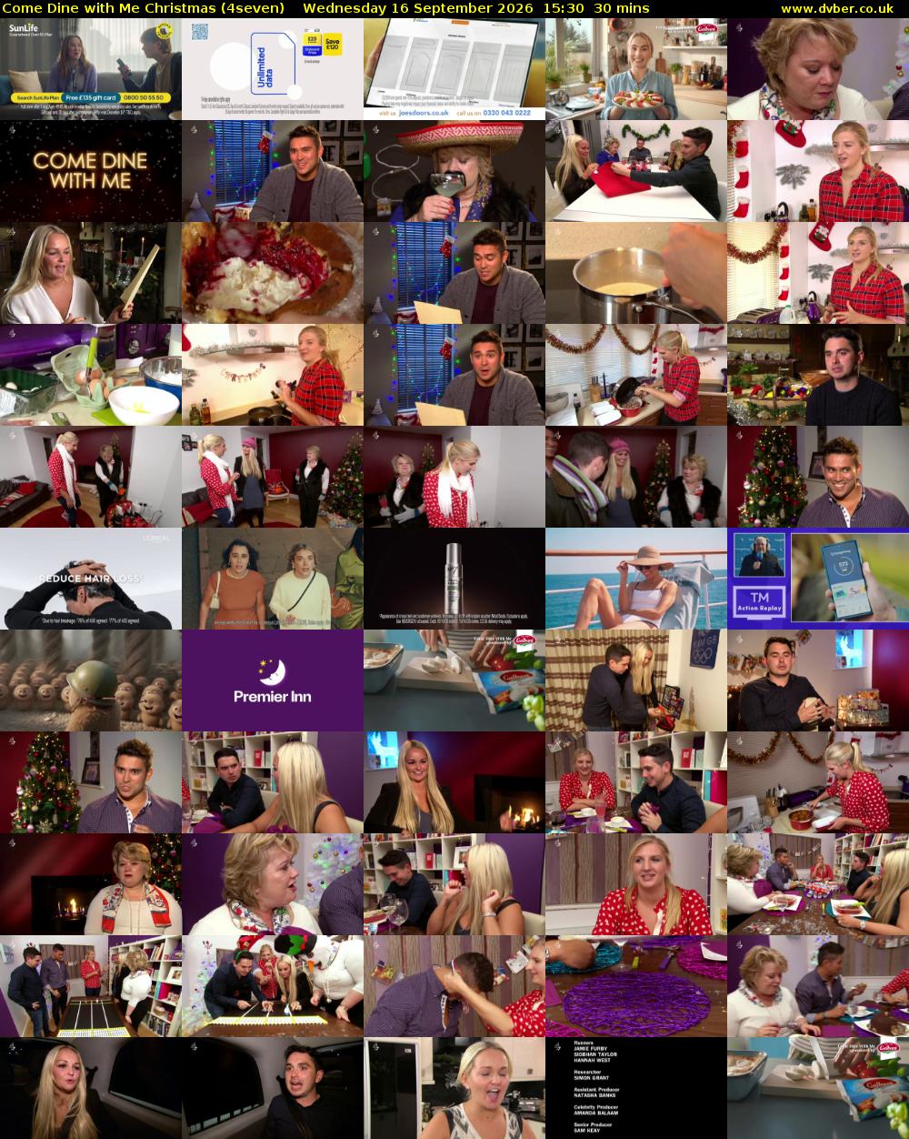 Come Dine with Me Christmas (4seven) Wednesday 16 September 2026 15:30 - 16:00
