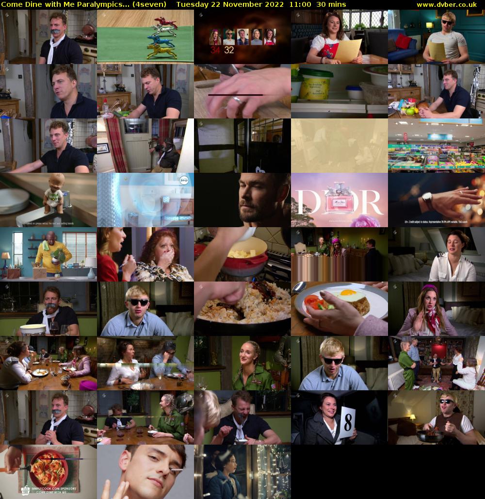Come Dine with Me Paralympics... (4seven) Tuesday 22 November 2022 11:00 - 11:30