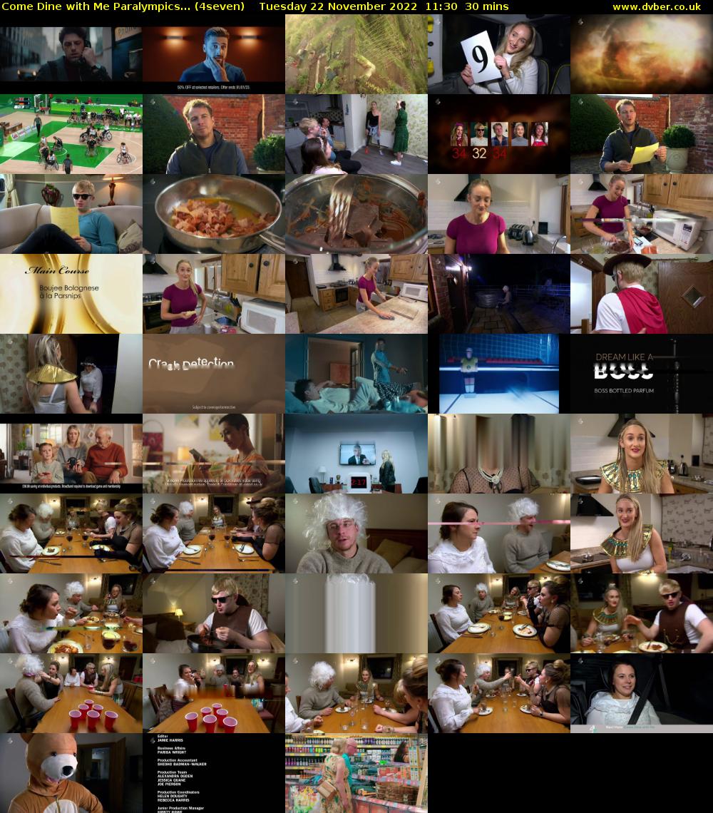 Come Dine with Me Paralympics... (4seven) Tuesday 22 November 2022 11:30 - 12:00