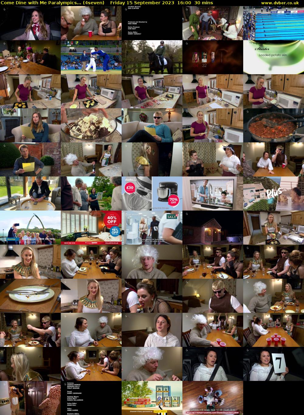 Come Dine with Me Paralympics... (4seven) Friday 15 September 2023 16:00 - 16:30