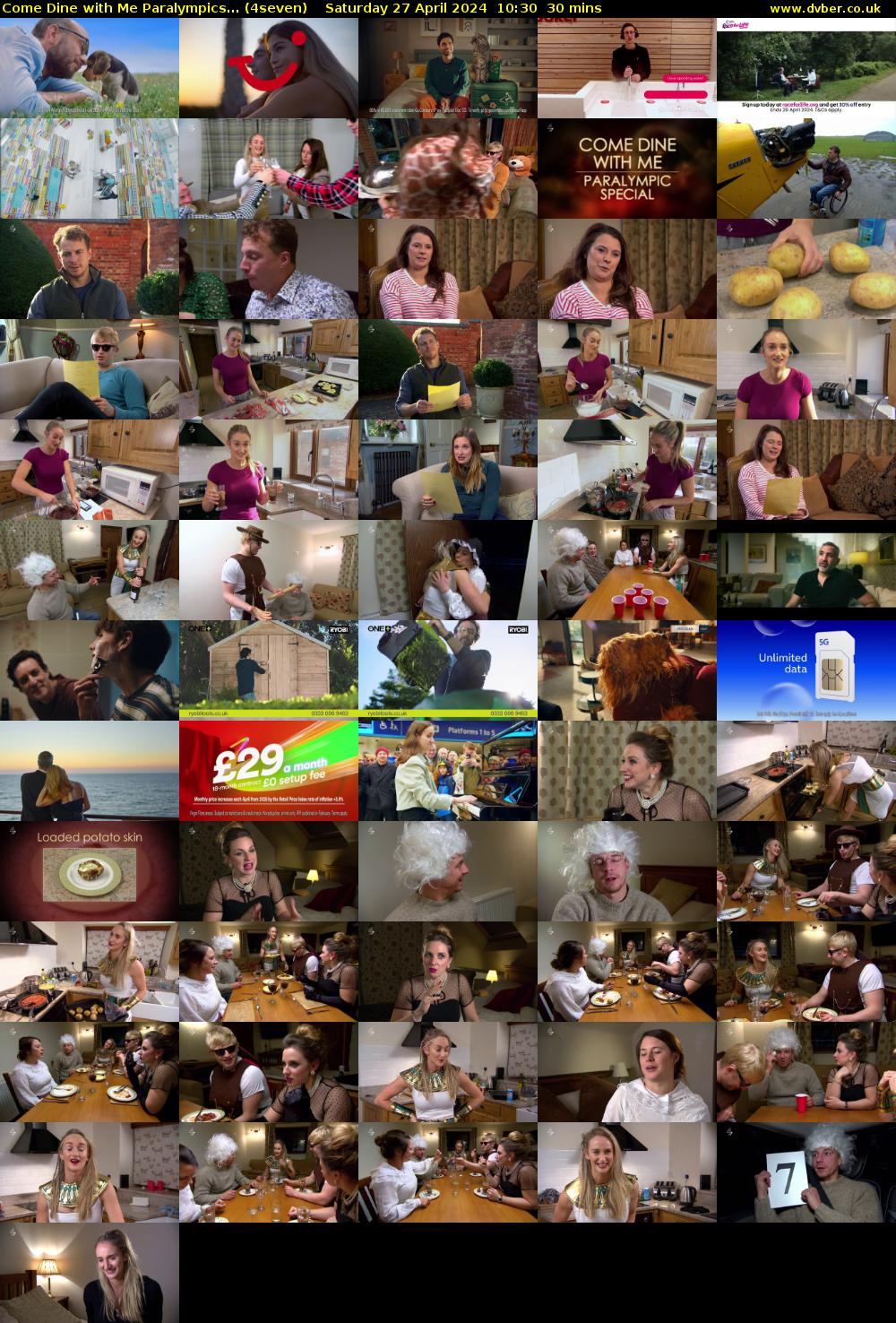 Come Dine with Me Paralympics... (4seven) Saturday 27 April 2024 10:30 - 11:00