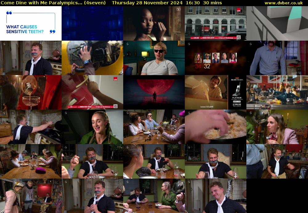 Come Dine with Me Paralympics... (4seven) Thursday 28 November 2024 16:30 - 17:00